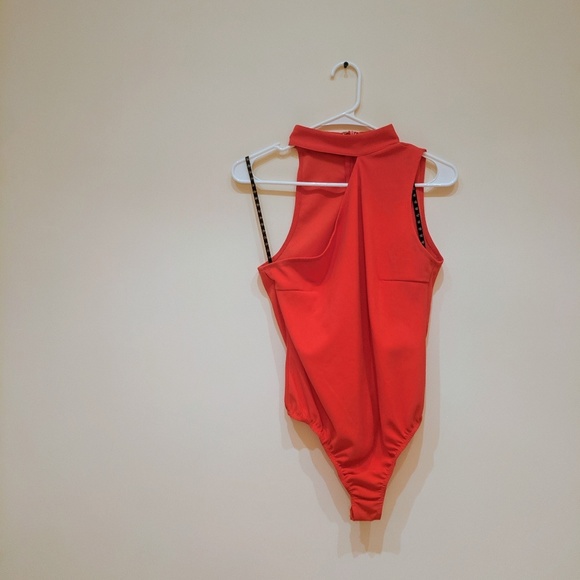 Missguided Tops - Missguided Asymmetric Cutout Leotard Bodysuit thon